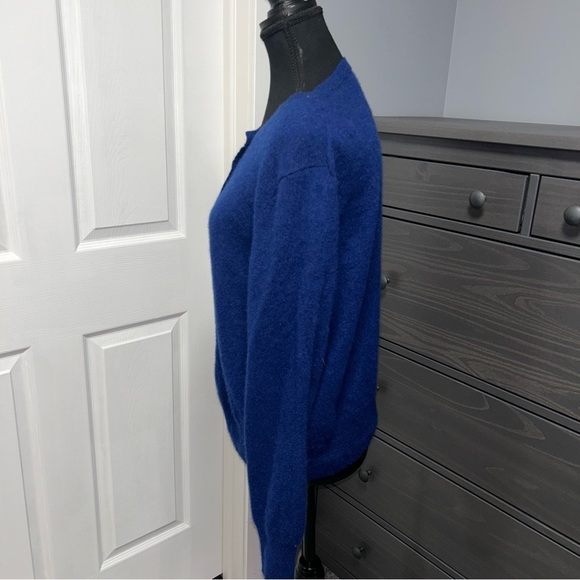 Women's Blue Button-Up Sweater - Picture 3 of 6